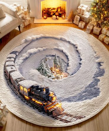 Mistletoe Magic Quilted Round Mat