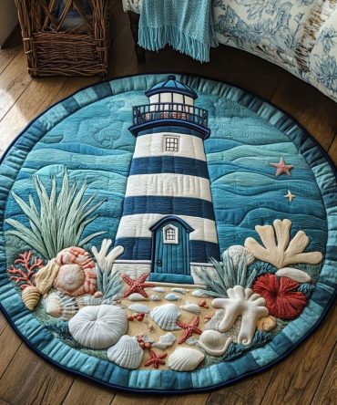 Misty Beacon Quilted Round Mat
