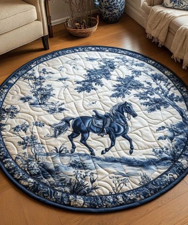 Misty Valley Stallion Quilted Round Mat