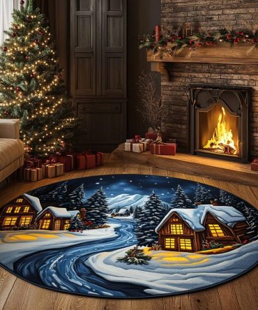 Moonlit Home Quilted Round Mat