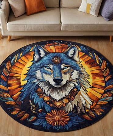 Moonlit Path Quilted Round Mat