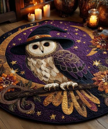 Moonlit Sentine Quilted Round Mat