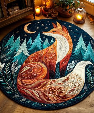 Moonlit Solitude Quilted Round Mat