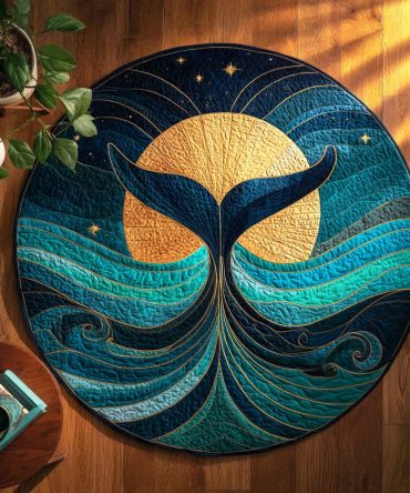 Moonlit Tail Quilted Round Mat