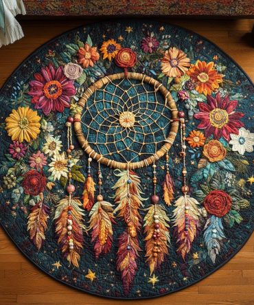 Moonlit Visions Quilted Round Mat
