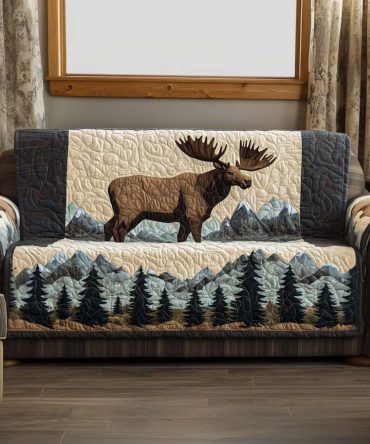 Moose Trail Quilted Sofa Cover