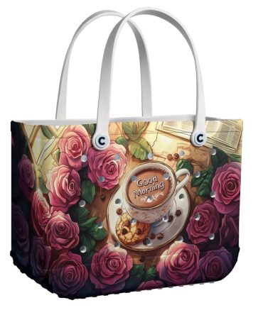 Bucket Tote Bag, Limited Edition Bogg Bag, Beach Bag Good Morning