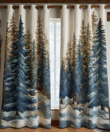 Morning Forest Quilted Curtains