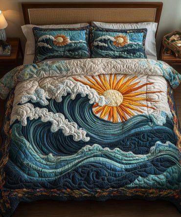 Morning Rays 3-Piece Quilted Bedding Set