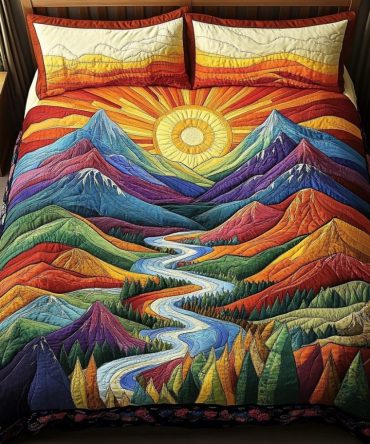 Mountain Glow 3-Piece Quilted Bedding Set