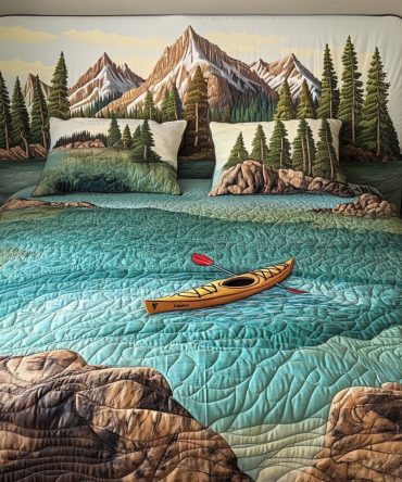 Mountain Kayak 3-Piece Quilted Bedding Set
