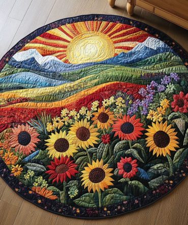 Mountain Mirage Quilted Round Mat
