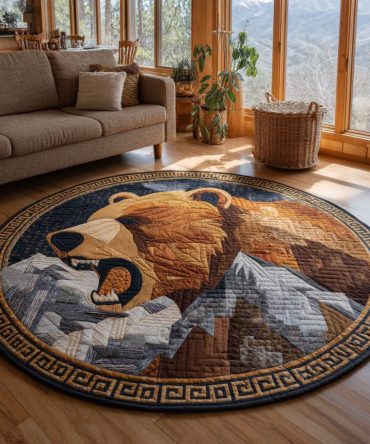 Mountain Roar Quilted Round Mat