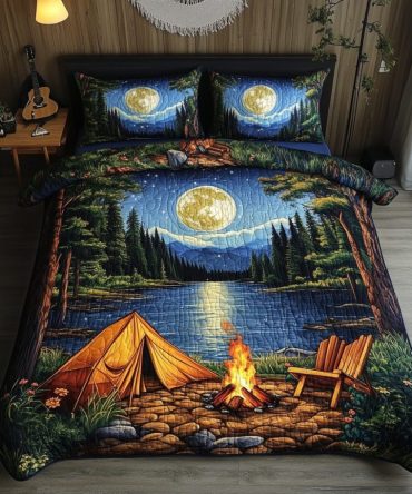 Mountain View Adventures 3-Piece Quilted Bedding Set