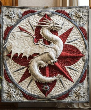 Mystic Dragon Quilted Blanket