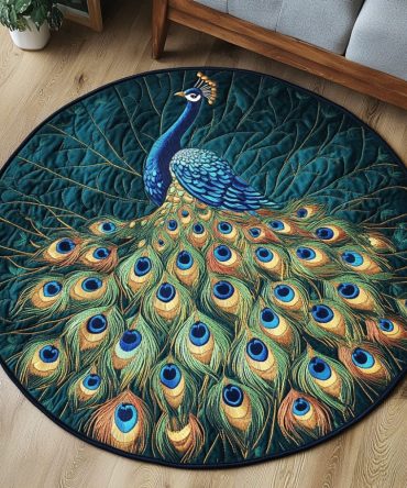 Mystic Feathers Quilted Round Mat