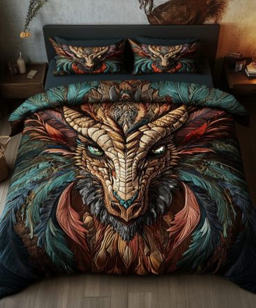 Mystic Fire 3-Piece Quilted Bedding Set