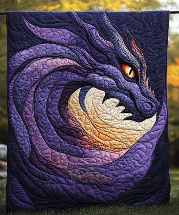 Mystic Flame Quilted Blanket