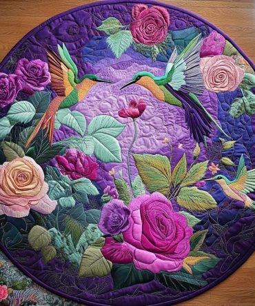 Mystic Hummer Trail Quilted Round Mat