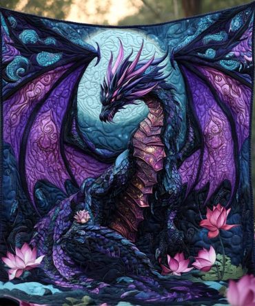 Mystic Moonlight Quilted Blanket