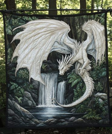 Mystic Sky Dragon Quilted Blanket