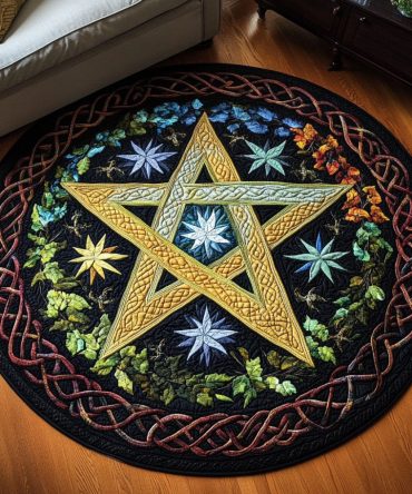 Mystic Starburst Quilted Round Mat