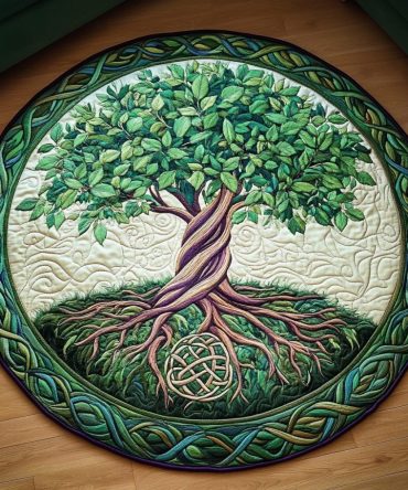 Mystic Tree Quilted Round Mat