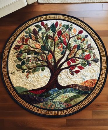 Mystic Tree Quilted Round Mat