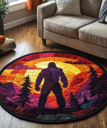 Mythic Creature Quilted Round Mat