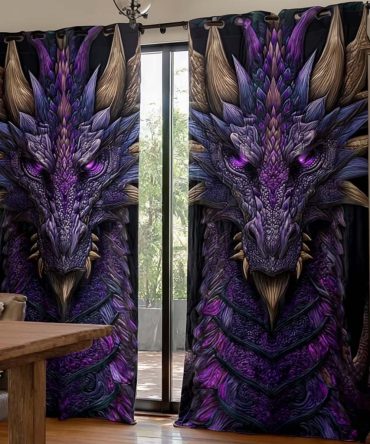 Mythic Dragon Quilted Curtains