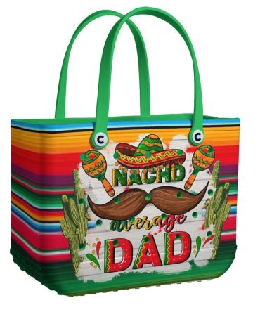 Bucket Tote Bag, Limited Edition Bogg Bag, Beach Bag Nacho Average Dad