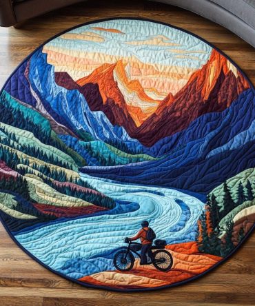 Nature Canvas Quilted Round Mat