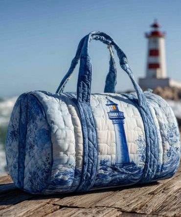Nautical Glow Quilted Duffle Bag — Coastal Weekender Travel Duffel | Boat Bag, Gym & Carry-On with Glow Quilted Print