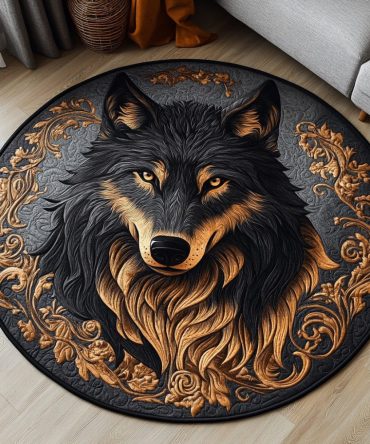 Night Prowler Quilted Round Mat
