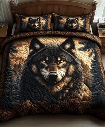 Nightfall Howl 3-Piece Quilted Bedding Set