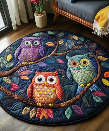 Nighttime Harmony Quilted Round Mat