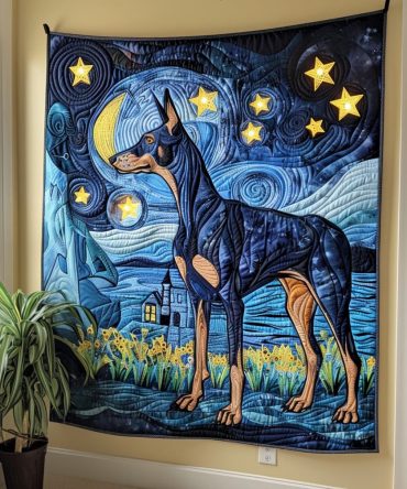 Noble Dobermans Quilted Blanket