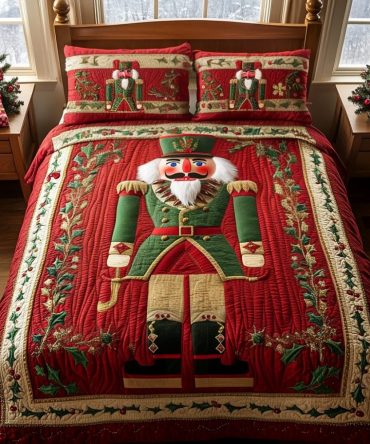 Noble Nutcracker Knight 3-Piece Quilted Bedding Set
