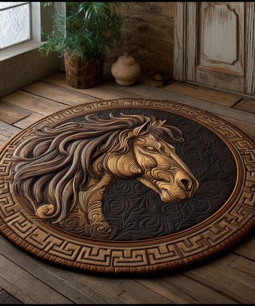 Noble Steed Quilted Round Mat