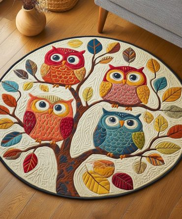 Nocturnal Wings Quilted Round Mat