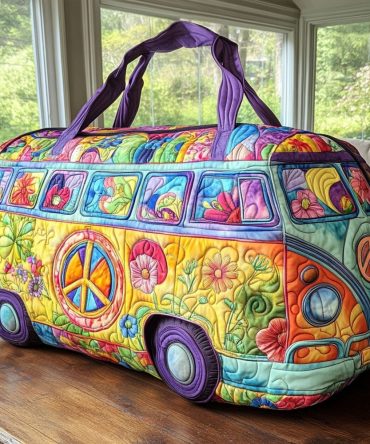 Nomadic Charm Quilted Duffle Bag — Boho Weekend Travel Bag, Quilted Tribal Print Gym & Carry-On Weekender with Spacious Interior