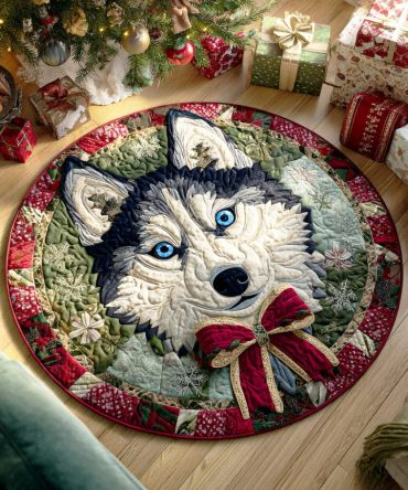 Northern Howl Quilted Round Mat