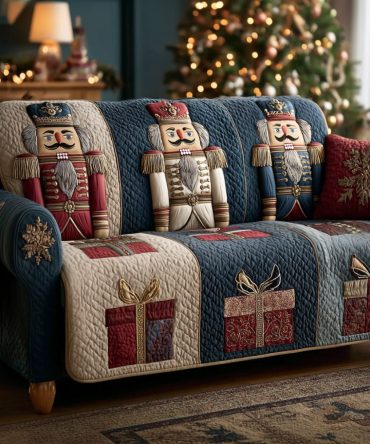 Nutcracker Guard Quilted Sofa Cover