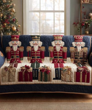 Nutcracker Parade Quilted Sofa Cover