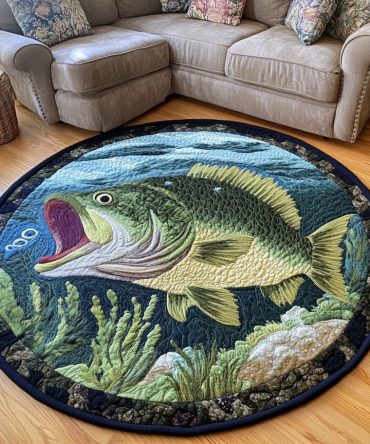 Ocean Breeze Quilted Round Mat