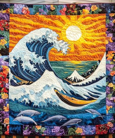 Ocean Embrace Quilted Blanket