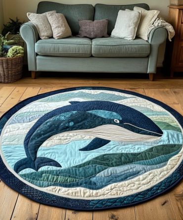 Ocean Giant Quilted Round Mat