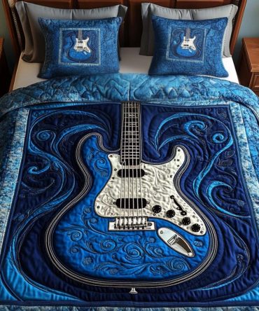 Ocean Melody 3-Piece Quilted Bedding Set