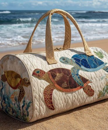 Ocean Trio Quilted Duffle Bag — Quilted Weekender & Carry-On Travel Bag for Beach, Gym & Overnight Trips