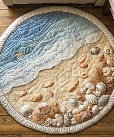 Ocean View Quilted Round Mat